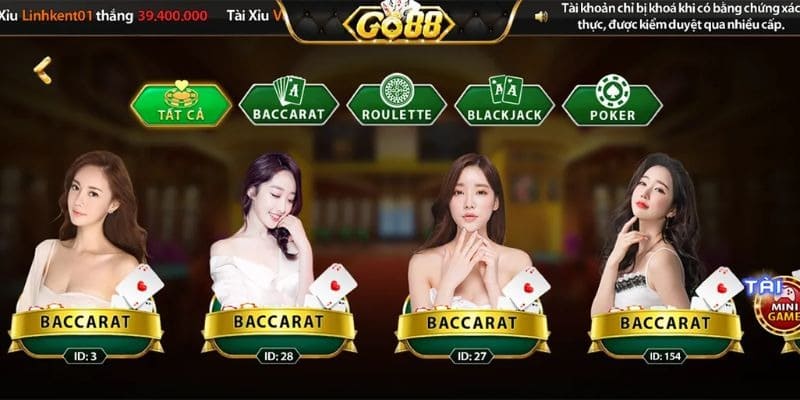 Trải nghiệm hấp dẫn với tựa game Casino live siêu hot